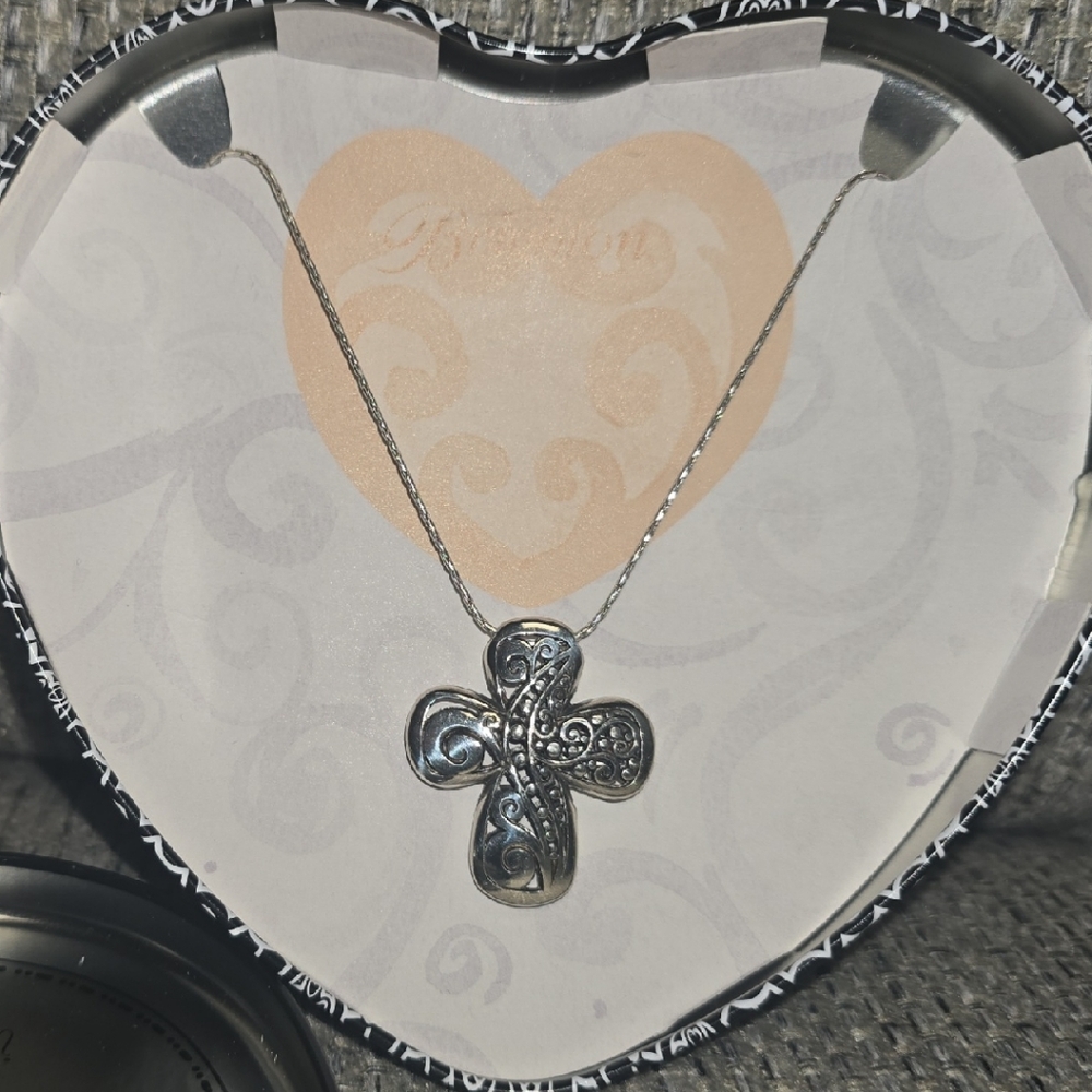 Brighton Silver Cross Pendant Necklace